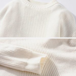 Concert Outfit Vertical Striped Knit Sweater