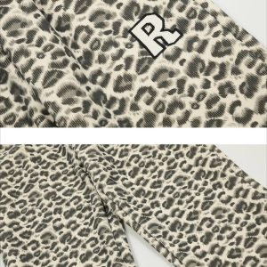 Concert Outfit Vinatge Leopard Horn Fleece Pants