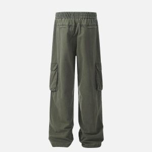Concert Outfit Vinatge Washed Multi-Pocket Work Cargo Pants