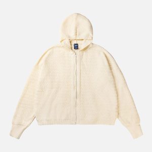 Concert Outfit Vintage Braided Texture Sweater