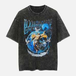 Concert Outfit Vintage Brave Earth Cotton Washed Graphic Tee