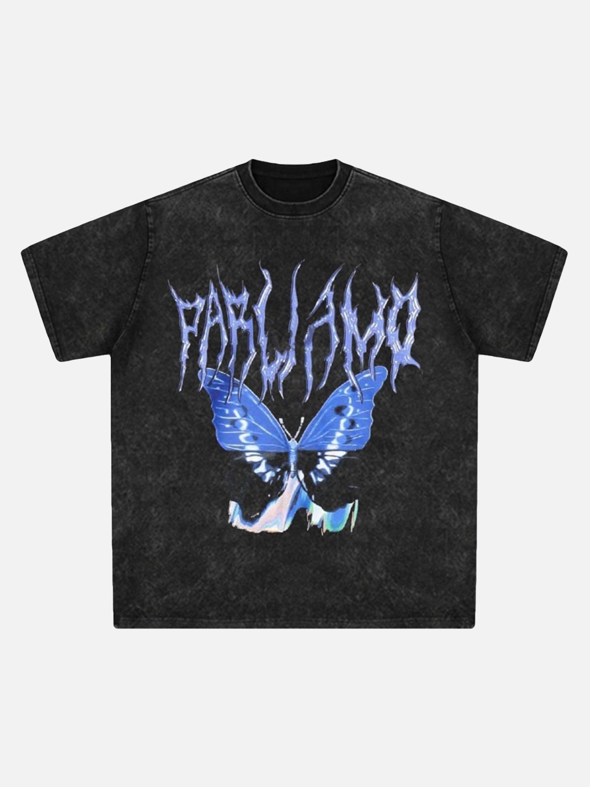 Concert Outfit Vintage Butterfly Print Loose T-Shirt Concert Outfit Vintage Butterfly Print Loose T-Shirt