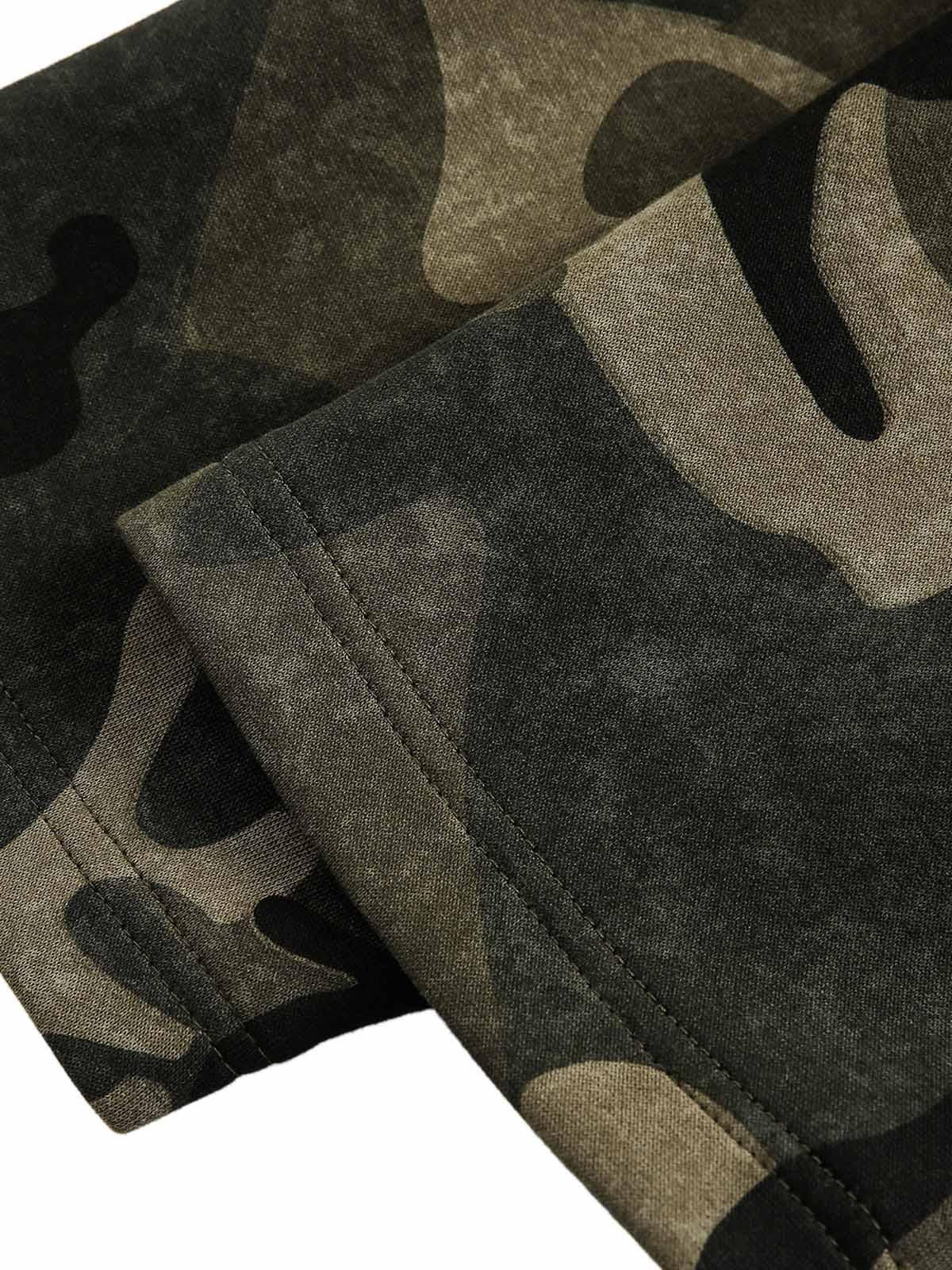 Concert Outfit Vintage Camouflage Flame Heart Print Hoodie Concert Outfit Vintage Camouflage Flame Heart Print Hoodie