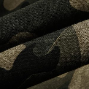 Concert Outfit Vintage Camouflage Flame Heart Print Hoodie