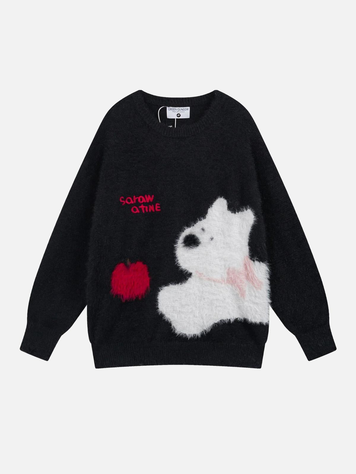 Concert Outfit Vintage Cartoon Little Dog Leisure Sweater Concert Outfit Vintage Cartoon Little Dog Leisure Sweater