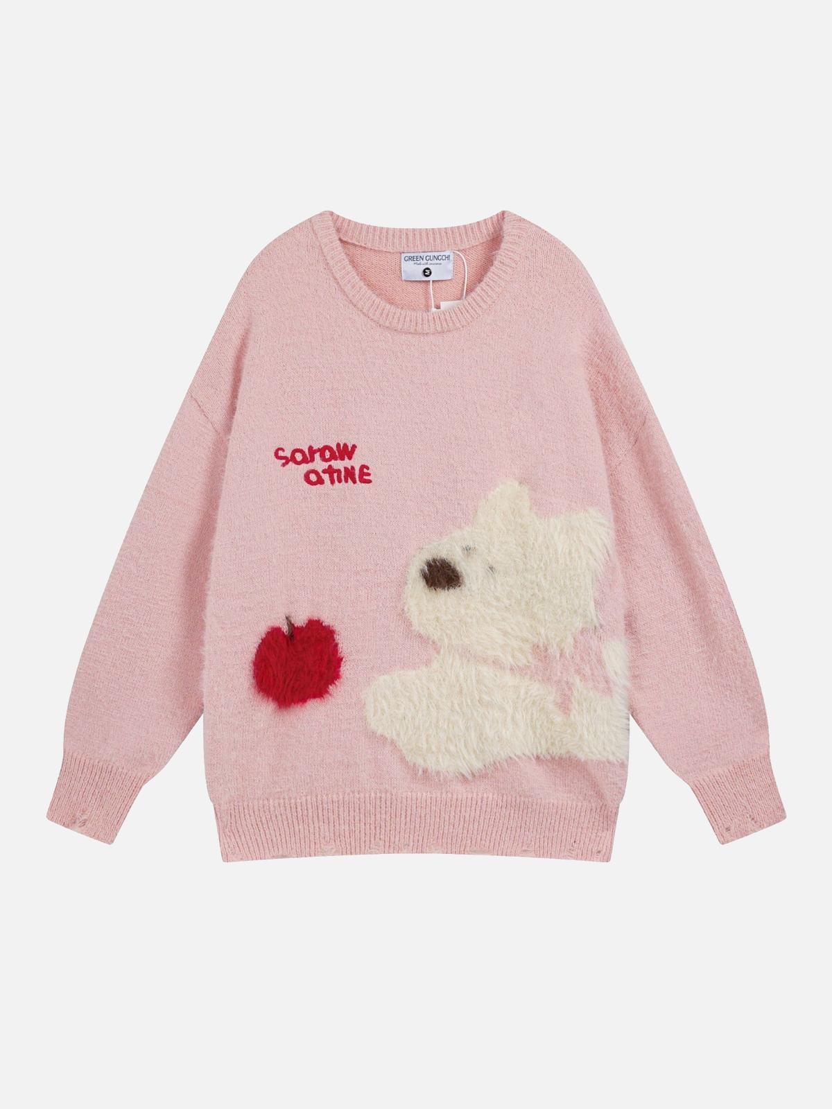 Concert Outfit Vintage Cartoon Little Dog Leisure Sweater Concert Outfit Vintage Cartoon Little Dog Leisure Sweater