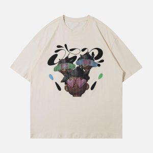 Concert Outfit Vintage Cartoon Print Tee