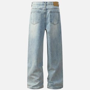 Concert Outfit Vintage Classic Washed Light Blue Jeans