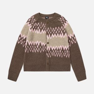 Concert Outfit Vintage Color of Flowers Sweater