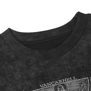 Concert Outfit Vintage Cross Figure Print T-Shirt