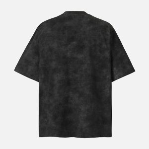 Concert Outfit Vintage Cross Figure Print T-Shirt