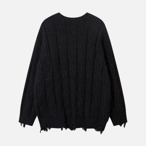 Concert Outfit Vintage Curled dough twists Damage Flow Sweater