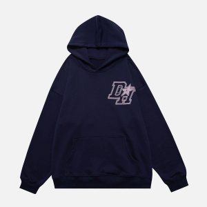 Concert Outfit Vintage 'DH' Print Hoodie