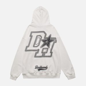 Concert Outfit Vintage 'DH' Print Hoodie