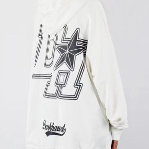 Concert Outfit Vintage 'DH' Print Hoodie