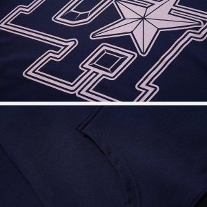 Concert Outfit Vintage 'DH' Print Hoodie