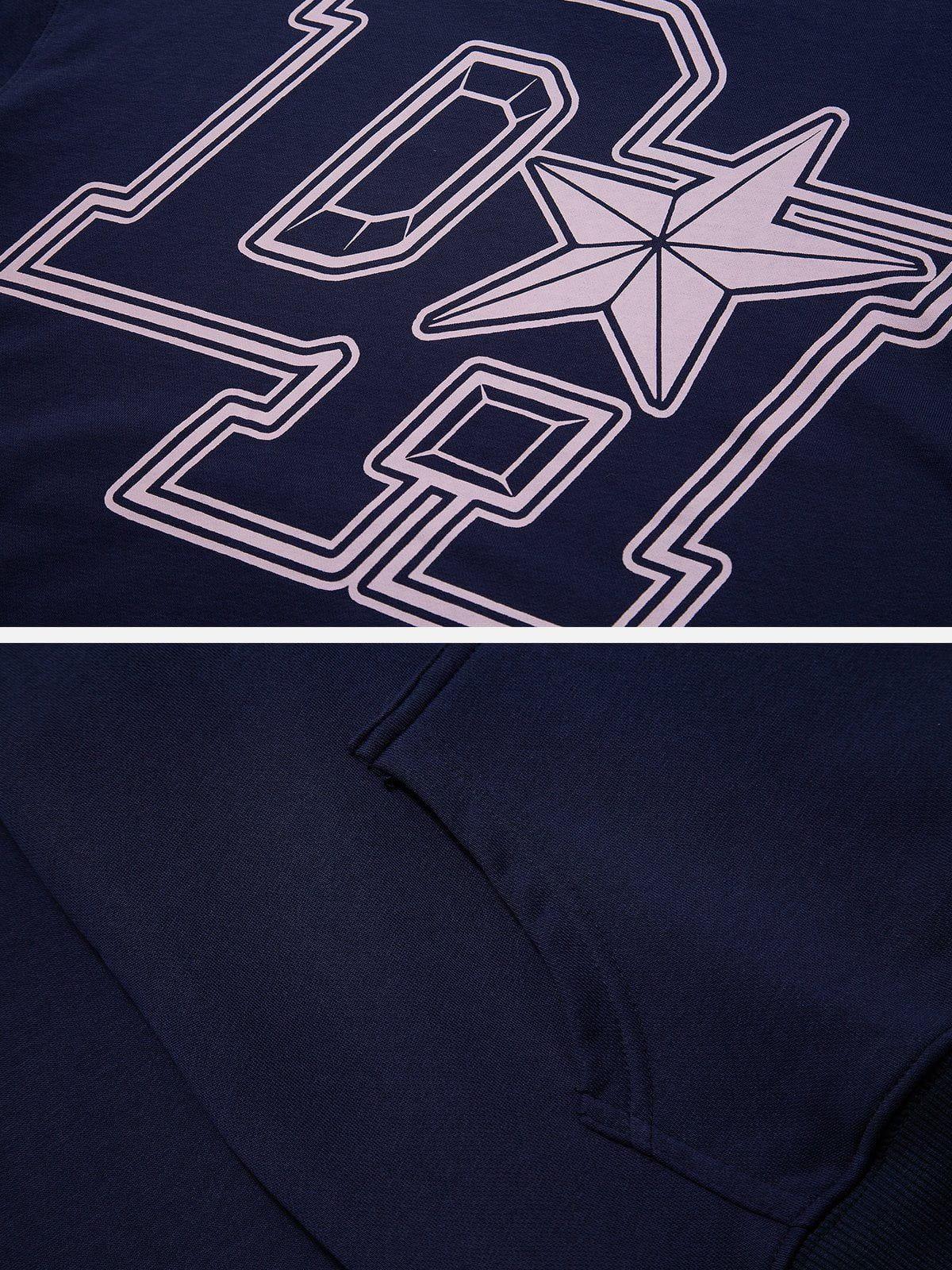 Concert Outfit Vintage 'DH' Print Hoodie Concert Outfit Vintage 'DH' Print Hoodie