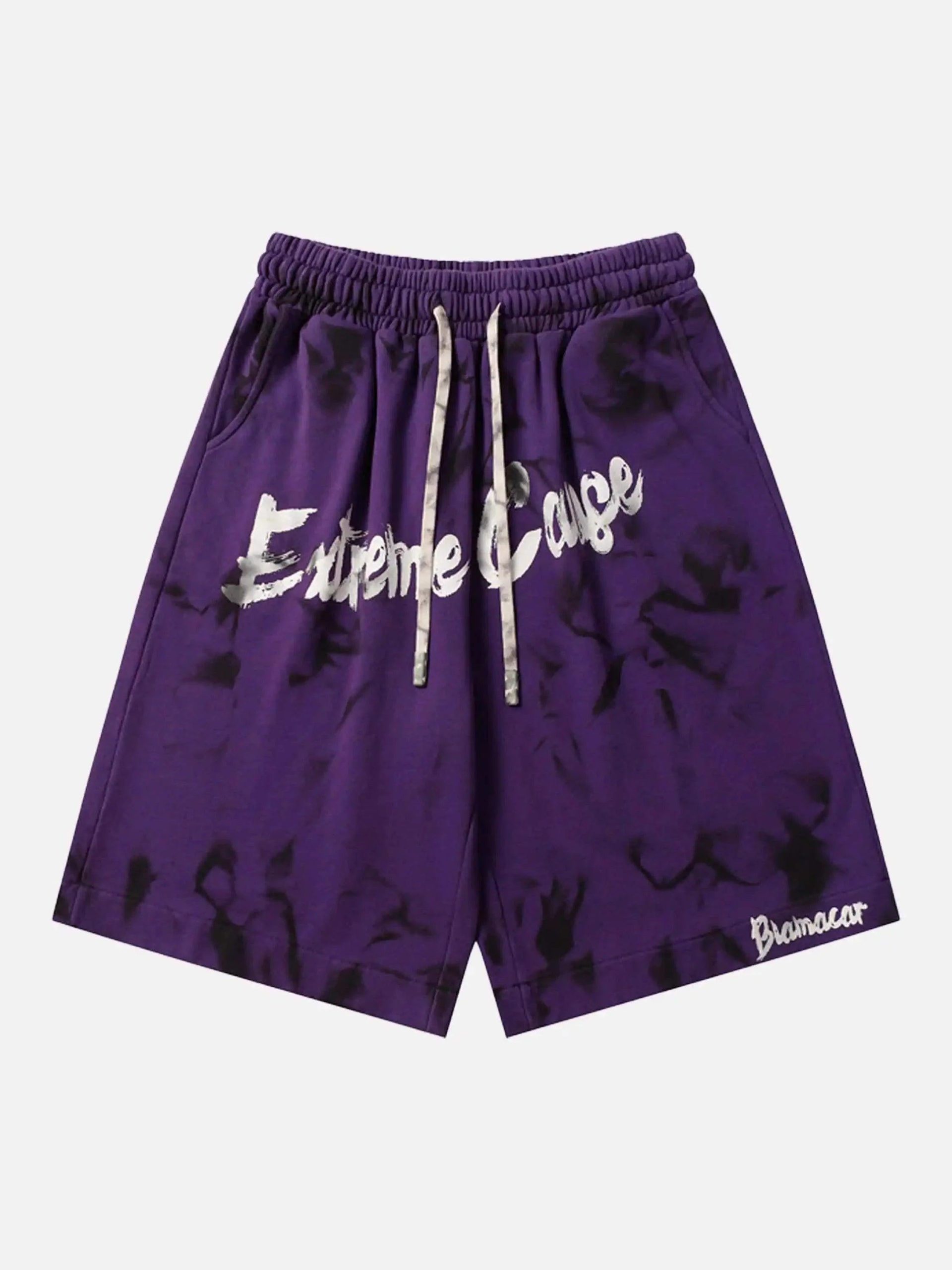 Concert Outfit Vintage Dirty Elastic Drawstring Loose Shorts Concert Outfit Vintage Dirty Elastic Drawstring Loose Shorts