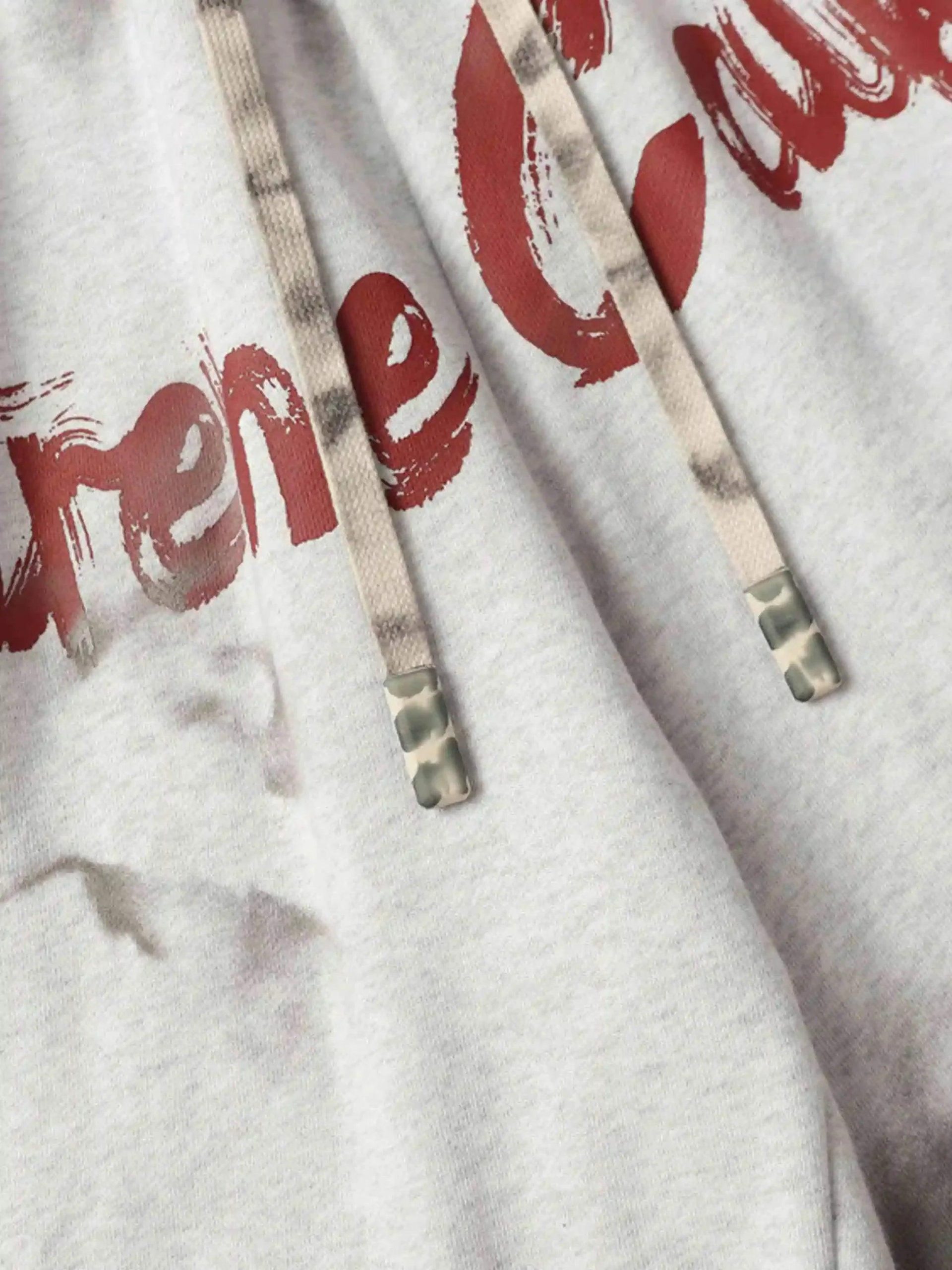 Concert Outfit Vintage Dirty Elastic Drawstring Loose Shorts Concert Outfit Vintage Dirty Elastic Drawstring Loose Shorts