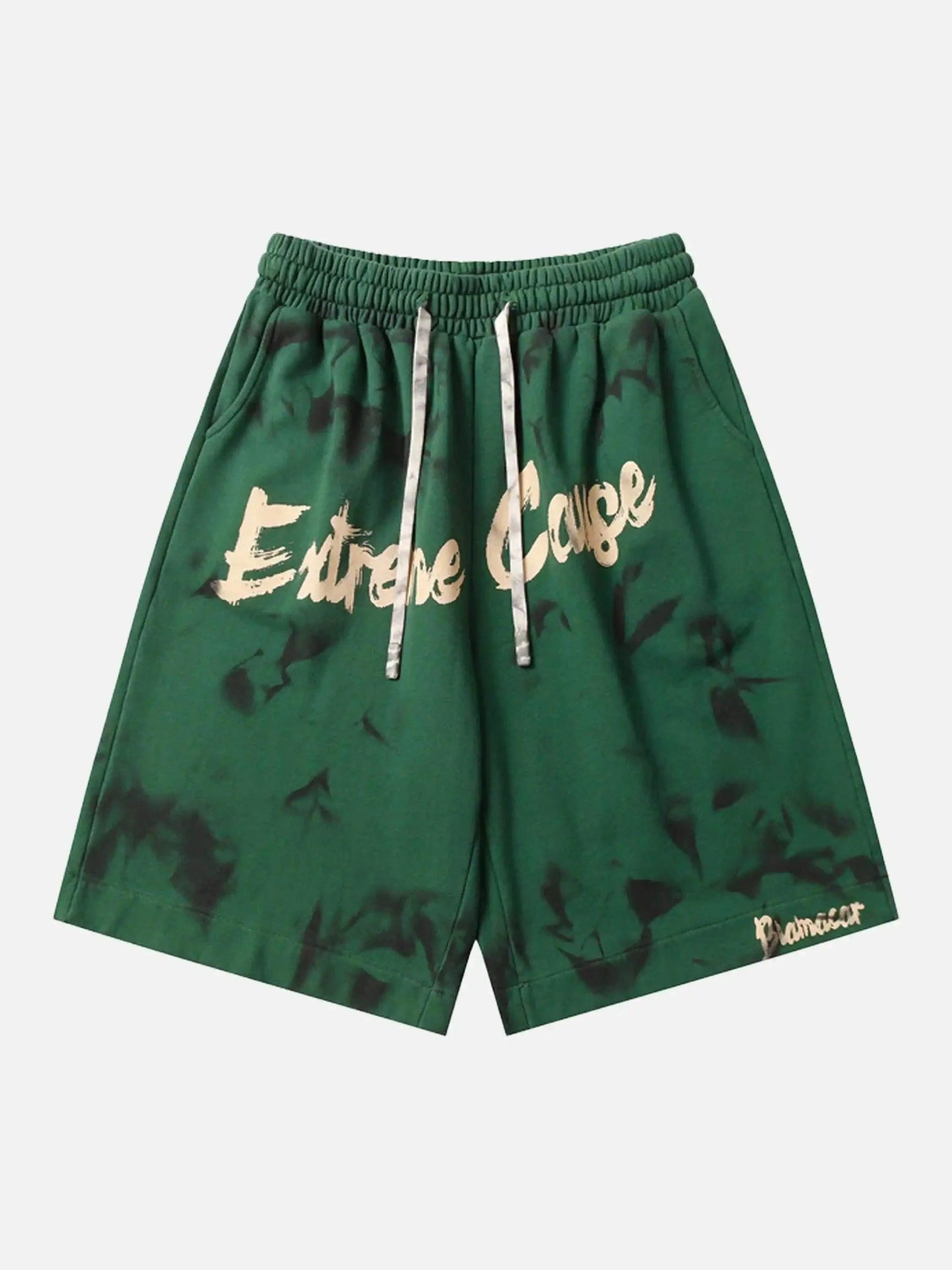 Concert Outfit Vintage Dirty Elastic Drawstring Loose Shorts Concert Outfit Vintage Dirty Elastic Drawstring Loose Shorts