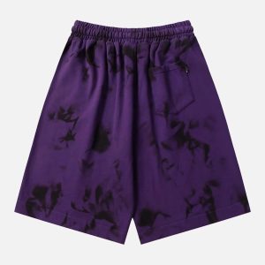 Concert Outfit Vintage Dirty Elastic Drawstring Loose Shorts