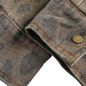 Concert Outfit Vintage Distressed Cheetah Print Denim Shirt