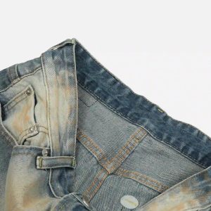 Concert Outfit Vintage Distressed Dyed Straight Jeans