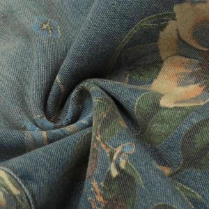 Concert Outfit Vintage Distressed Floral Jeans