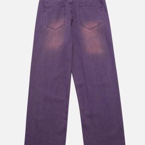 Concert Outfit Vintage Distressed Large Pocket Jeans