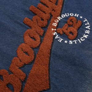 Concert Outfit Vintage Distressed Washed Gradient Denim T-Shirt