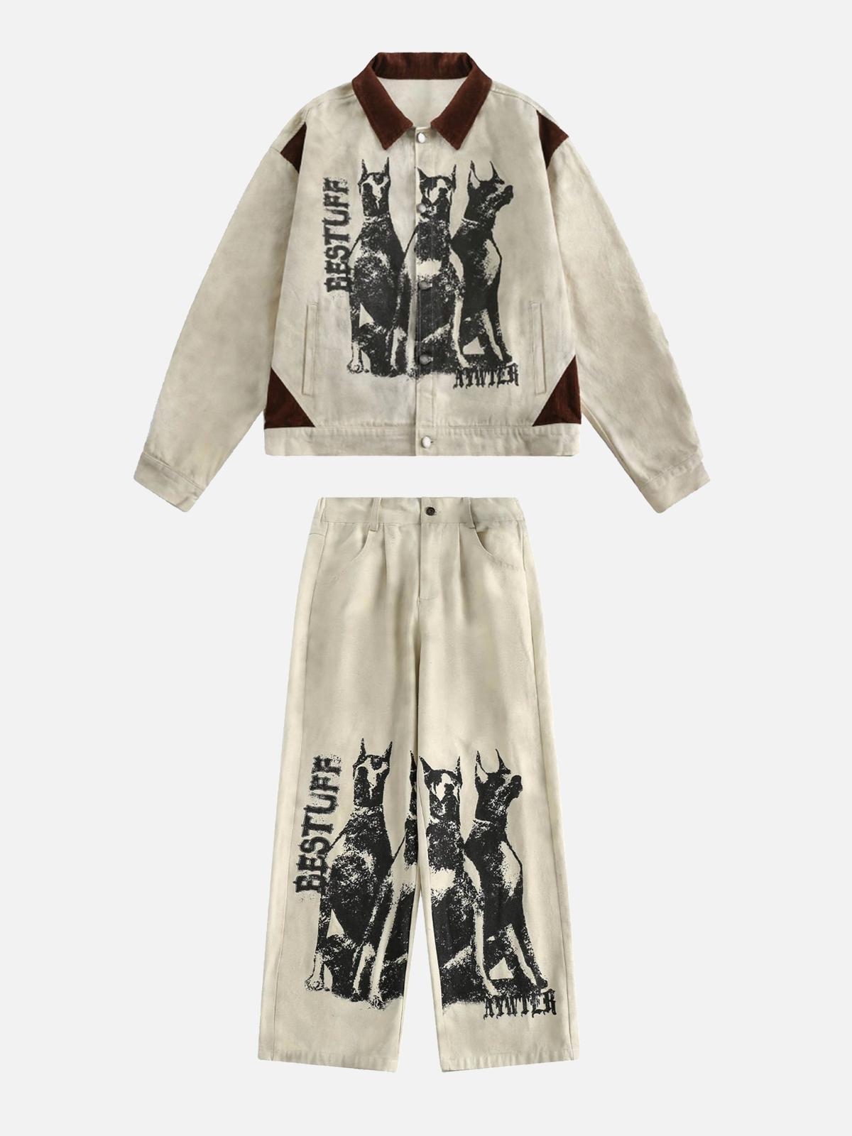 Concert Outfit Vintage Doberman Graphic Jacket Concert Outfit Vintage Doberman Graphic Jacket