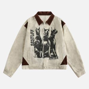 Concert Outfit Vintage Doberman Graphic Jacket