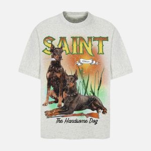 Concert Outfit Vintage Doberman Print T-Shirt