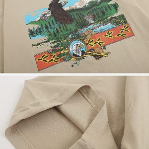 Concert Outfit Vintage Eagle Print Tee