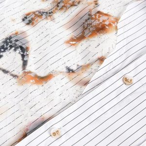 Concert Outfit Vintage Embroidered Floral Denim Shirt