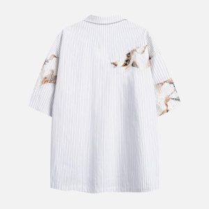 Concert Outfit Vintage Embroidered Floral Denim Shirt