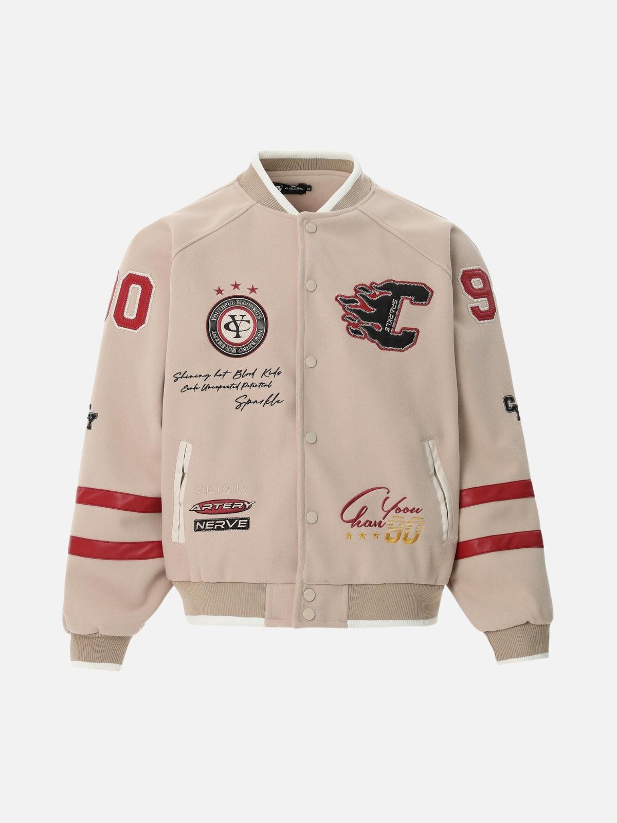 Concert Outfit Vintage Embroidered Varsity Baseball Jacket Concert Outfit Vintage Embroidered Varsity Baseball Jacket