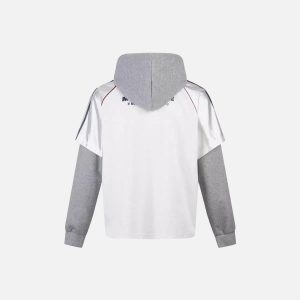 Concert Outfit Vintage Fake Two-Piece Set Leisure Hoodie