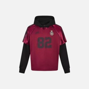 Concert Outfit Vintage Fake Two-Piece Set Leisure Hoodie