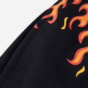 Concert Outfit Vintage Flame Print Sweatpants