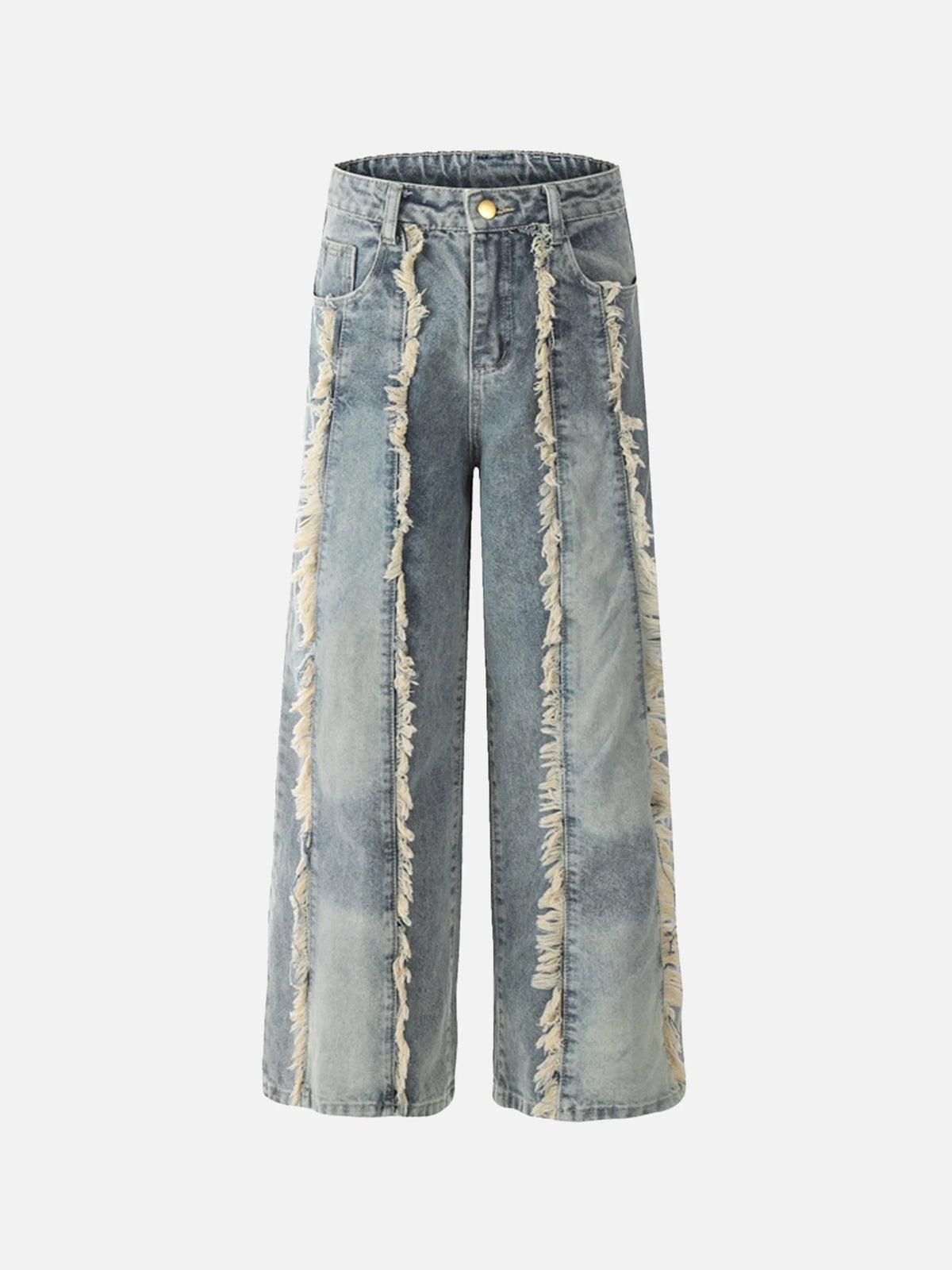 Concert Outfit Vintage Fringed Raw-Edge Jeans Concert Outfit Vintage Fringed Raw-Edge Jeans