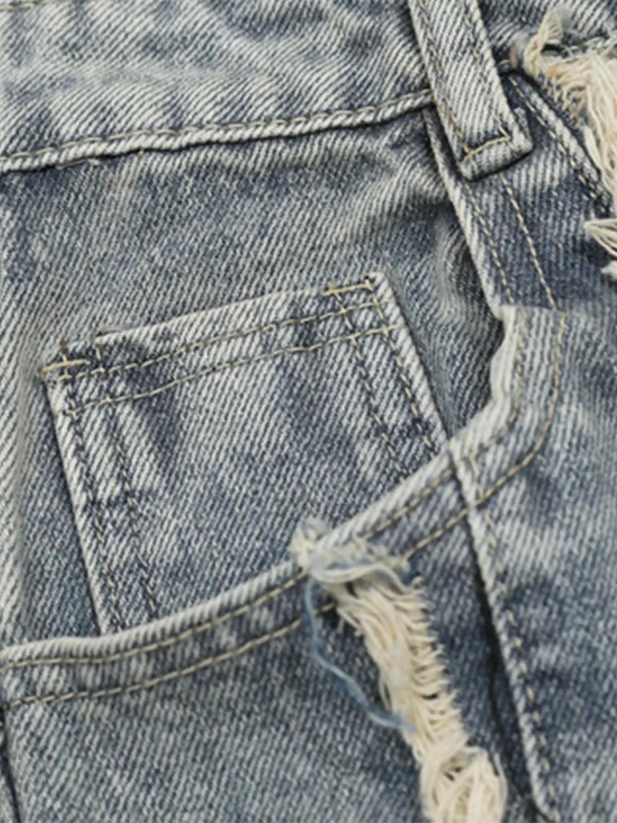 Concert Outfit Vintage Fringed Raw-Edge Jeans Concert Outfit Vintage Fringed Raw-Edge Jeans