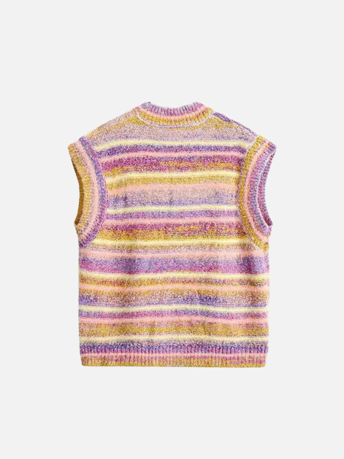 Concert Outfit Vintage Gradient Sweater Vest Concert Outfit Vintage Gradient Sweater Vest