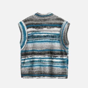 Concert Outfit Vintage Gradient Sweater Vest