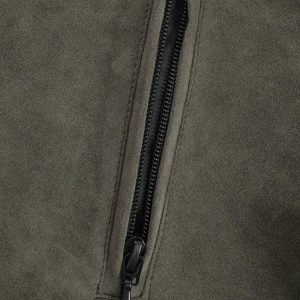 Concert Outfit Vintage Heavy Suede Quilted Work Jacket