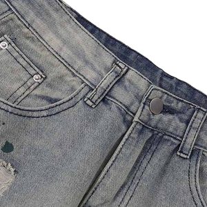 Concert Outfit Vintage Ink Splash Washed And Distressed Jeans