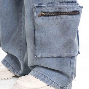 Concert Outfit Vintage Jet Multi-Pocket Workwear Jeans