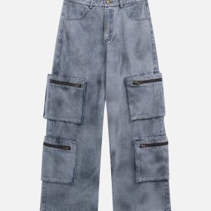 Concert Outfit Vintage Jet Multi-Pocket Workwear Jeans
