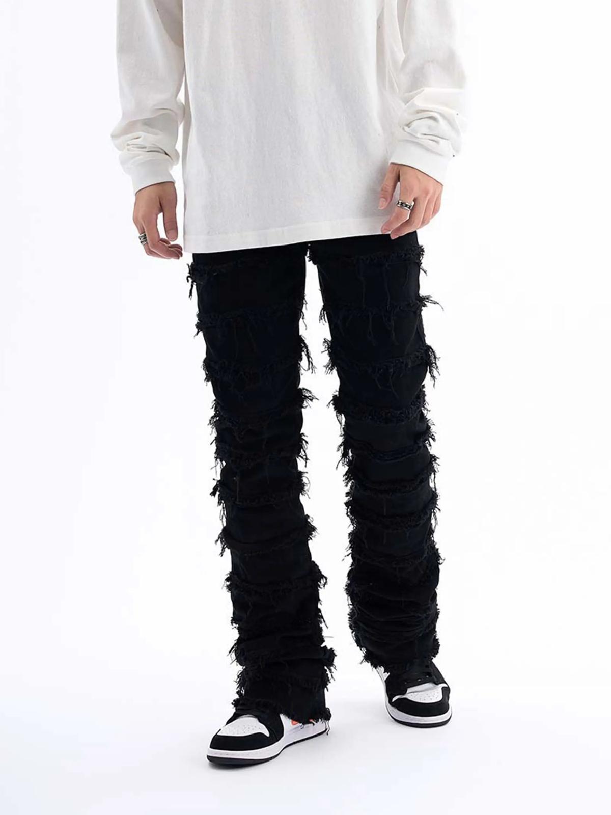 Concert Outfit Vintage Layered Raw Edge Slim Jeans Concert Outfit Vintage Layered Raw Edge Slim Jeans