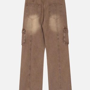 Concert Outfit Vintage Multi Pocket Jeans